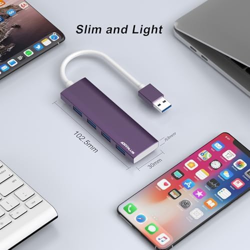 Unlock Seamless Device Connectivity with Our Compact 2 ft USB 3.0 Hub & Multiport Splitter – High-Speed Adapter for Laptops, PCs, i Macs & More – Effortlessly Connect Multiple Devices for Enhanced Productivity on the Go!