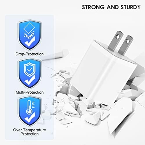 High-Speed Dual Port USB Wall Charger Block – Cabepow 5 V 2.4 A Power Adapter for i Phone 6-16 and Android Devices – ETL Certified Compact Charging Cube for Home, Office, and Travel Use – Ultimate Safety and Compatibility for Rapid Charging Solutions