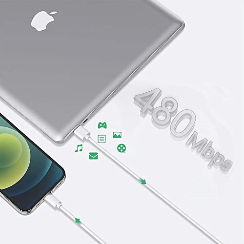 Premium 6 FT Apple MFi Certified Lightning Cable Duo – High-Speed i Phone Charger Cord with USB Wall Adapter for Effortless Charging of i Phone 14/13/12/11/SE 2022/8/7/XS/XR/X & i Pad – Durable, Tangle-Free Design for Optimal Convenience and Versatile Use