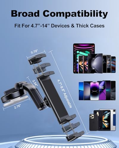 Revolutionize Your Driving Experience with the Z Fold 5 Car Mount: 360° Rotatable Tablet Holder for Ultimate Navigation and Safety – Compatible with Samsung Z Fold Series, i Pad Mini, i Phone 16, and More – Firm Grip Technology Prevents Device Slippage During Bumpy Rides – Effortless Installation on Air Vents – Lightweight Yet Robust Design for Enhanced Durability and Versatility – Stay Connected Hands-Free While Driving with This Premium Car Vent Accessory