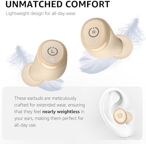 TOZO T10 Wireless Earbuds with Bluetooth 5.3 – Customizable EQ for Personalized Sound, Ergonomic Fit for Ultimate Comfort, 55 Hours Playtime, IPX8 Waterproof Rating, Wireless Charging Case – 2025 Enhanced Audio Experience for Active Lifestyles