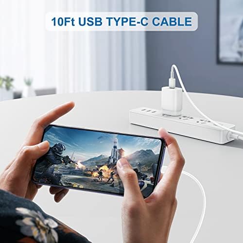 Ultra-Fast 25 W PD Type C Charger Duo with 6 ft USB-C Cables – Essential Charging Set for Android Galaxy S25, S24, S23, S22, S21, Note Series – Compact Design, Enhanced Safety Features, Ideal for Home & Travel