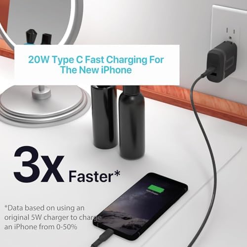 BLACK+DECKER 38 W Dual-Port Fast Charging Wall Adapter – Compact USB-C & Type C Quick Charge Power Supply with Qualcomm QC 3.0 – Perfect for Home, Office & Travel – Versatile PD Charger for Smartphones, Tablets & More