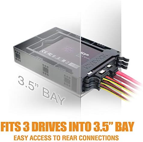 Upgrade Your Storage Efficiency with the ICY DOCK EZ-Fit PRO MB082 SP | Tool-Less 2 Bay Metal SSD Mounting Bracket for 2.5-Inch SSDs in 3.5-Inch Drive Bays | Fast Installation & Durable Design for Enhanced Compatibility and Cooling Performance