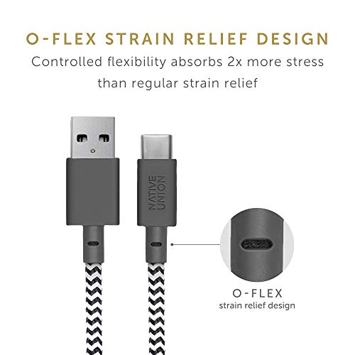 Native Union Belt Cable XL 10 ft USB-C to USB-A – Ultra-Durable Charging Solution with Leather Organizer for i Phone 16, Samsung Galaxy Z Fold 6, Pixel 9 Pro & More – Maximize Speed & Style with Tangle-Free Design