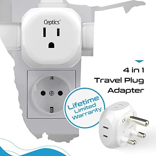 Ultimate Compact Travel Power Adapter for UK & Ireland – Dual USB & USB-C Fast Charger with 3.1 A Output – Type G Plug Converter for Seamless Global Connectivity in Hong Kong, England, Dubai, and Saudi Arabia – Safe, Efficient Design for Smart Travelers
