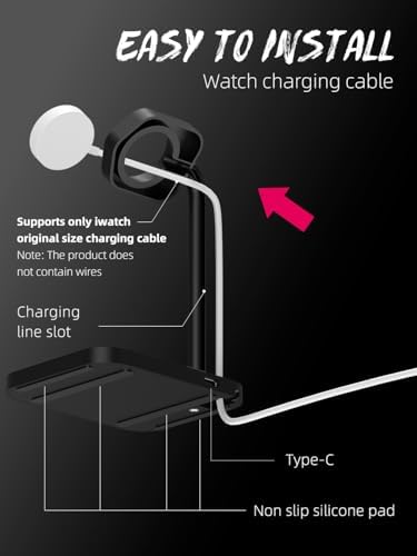 Advanced 2-in-1 Charging Station for i Watch & i Phone – Fast Charging Dock for i Phone 16/15/14/13/12/11/X/8, i Watch Series Ultra/10/9/8/7/6/SE/5/4/3/2/1, and Air Pods 2/3/4 – Elegant White Design for Optimal Device Organization and Speed Boost