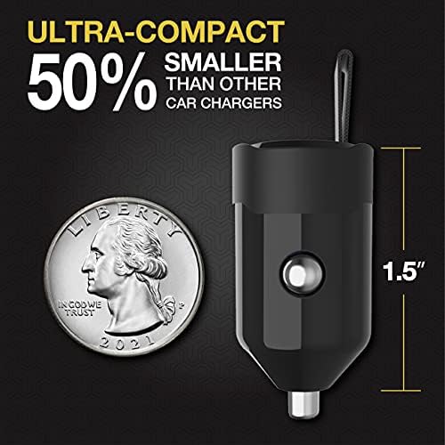 Scosche M Power Volt 40 W Dual Port USB-C Car Charger – Fast Charging Adapter for i Phone, Galaxy & All USB-C Devices, Flush Cigarette Lighter Design, Sleek & Compact Automotive Power Solution for On-the-Go Convenience
