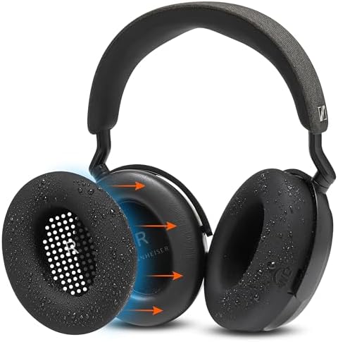 Transform Your Sennheiser Momentum 4 with WC Sweat Z Earpad Covers – Stylish Black Camo Protection for Active Lifestyles – Sweatproof, Washable Silicone Ear Pads for Ultimate Comfort and Enhanced Longevity