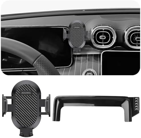 Premium Car Phone Holder for Mercedes-Benz C-Class & GLC (2019-2022) | V-Class (2021-2022) | 10.25-Inch Screen Compatible | Thick Case Friendly Smartphone Mount for 4.7-7 inch Devices | Enhanced Stability & Safety for a Luxurious Driving Experience