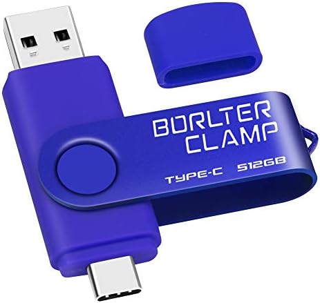 128 GB USB Type-C Flash Drive by Borlter Clamp – Dual Port Memory Stick for Fast Data Transfer with USB 3.0 Compatibility for Android Smartphones, Tablets, and Computers – Perfect for Samsung Galaxy S10/S9/Note 9, LG, and Huawei Devices – Reliable Storage Solution for Photos, Videos, and Documents