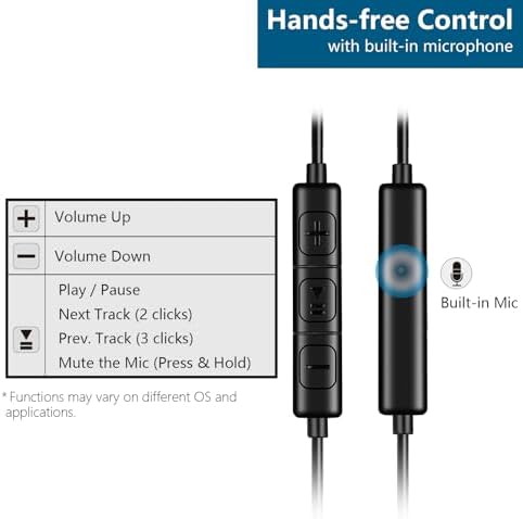 Wired 3.5 mm In-Ear Earbuds with Boom Mic – Ultimate Gaming Headset for Xbox, PS5, and Mobile Devices | Lightweight Design with Secure Wrap-around Hooks for Extended Comfort and Enhanced Audio Performance | Perfect for Gamers and Music Lovers | Exceptional Compatibility and Speed