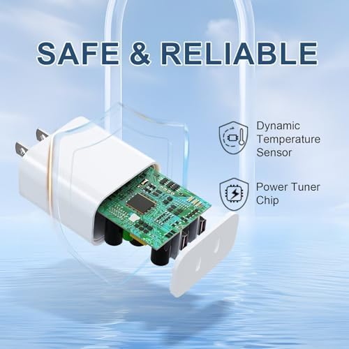 Experience Rapid Charging with the 40 W Dual Port USB-C Wall Charger for i Phone 16 Series – Includes 6 FT USB-C to C Cable for Ultimate Flexibility – Charge Two Devices at Once with Cutting-Edge Safety Features – Ideal for Home, Office, and Travel – Fully Compatible with i Phone 16, 15, 15 Plus, 15 Pro, and 15 Pro Max – Optimize Your Power Needs with Superior Efficiency and Convenience!