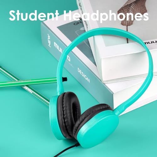 Bulk Kids Headphones 25 Pack – Colorful Classroom Earphones for Enhanced Learning | Durable 3.5 mm Jack Headphones for Students & Teens | Ultimate Comfort, Sound Clarity, and Long-lasting Quality for Educational Environments