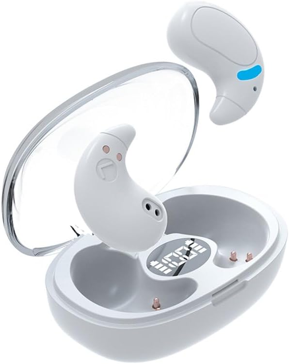 Transform Your Audio Experience with Next-Gen Invisible Bluetooth 5.3 Sleep Headphones – Ultra-Light Wireless Earbuds Tailored for Side Sleepers, Equipped with Intuitive Touch Controls for Effortless Sound Management, Perfect for Comfort During Sleep, Workouts, or Commutes (White) – Embrace the Future of Comfortable Listening with Durable Mini In-Ear Design