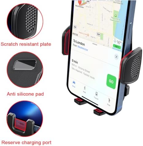 Mandark 2-in-1 Car Phone Holder – Versatile Suction Cup and Air Vent Mount for Secure Smartphone Navigation in All Vehicles, Including Trucks and RVs – Quick Release and Enhanced Stability for Safe Driving and Hands-Free Access