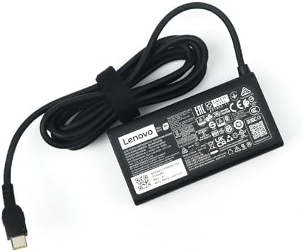 Lenovo 65 W USB-C Power Adapter for Enhanced Performance – Genuine AC Charger Compatible with Think Pad X1 Carbon Gen 11, E16, and Multiple Models – Fast Charging with Versatile Output Options (20 V-3.25 A, 15 V-3 A, 9 V-2 A, 5 V-2 A) – Ideal for Think Pad and Yoga Series Laptops