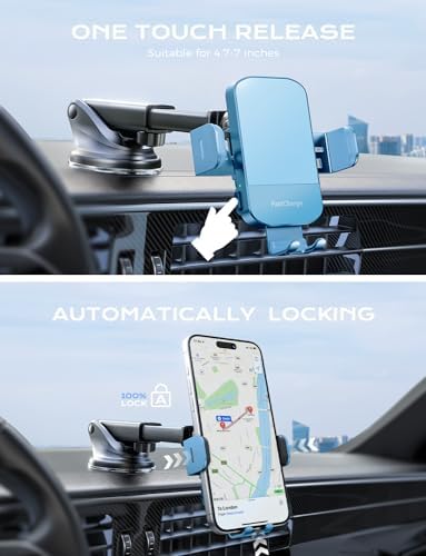 CHGeek 15 W Wireless Car Charger & Auto-Clamping Phone Mount – Fast Qi Charging Solution for i Phone 15/14/13/12/11 Pro Max & Samsung Galaxy S25/S24/S23/S22/S21/S20 – Stylish Pink Design for Modern Drivers – Effortless Device Security & Optimal Viewing Angles
