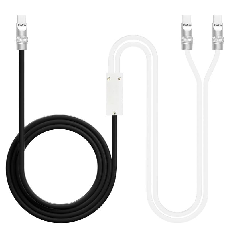 Chubbycable High-Speed 2-in-1 USB C Charging Cable – 100 W Versatile Power Solution for USB-C & USB-A Devices, 4.2 FT Durable Silicone Design in Chic Blue for Effortless Charging & Rapid Data Transfer at Home, Office, or On-the-Go