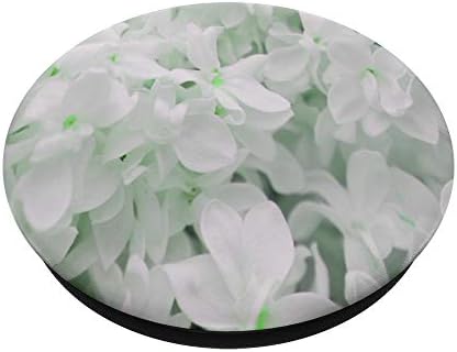 Green Lilac White Floral Flower Petal Nature Plant Garden PopSockets Grip and Stand for Phones and Tablets – Enhanced Compatibility and Speed