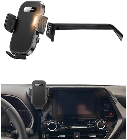 Premium Adjustable Car Phone Holder for 2014-2019 Toyota Highlander – Perfect Fit for 4-7 Inch Devices, Enhanced Safety & Convenience, Effortless Installation, Durable Design, Ideal for Hands-Free Navigation
