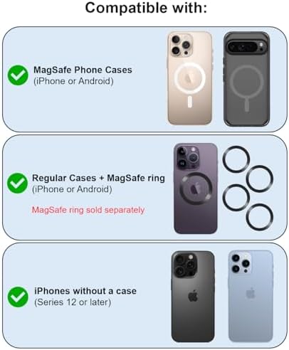Fridge Magnetic Phone Holder, Compatible with MagSafe, Attaches Magnetically to Refrigerator Door or Side. – Enhanced Compatibility and Speed