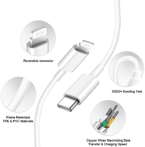30 W USB-C Fast Charger Block with 6 FT Cable – Compact Power Delivery Solution for i Phone 14/13/12/11 & i Pads – High-Speed Charging for Mobile Professionals – Ultimate On-the-Go Convenience for Rapid Device Recharge