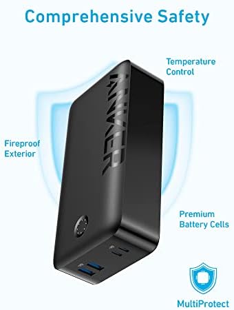 Ultra-Powerful Anker 40,000 m Ah Portable Charger – 30 W USB-C Power Bank for Fast Charging Mac Book, i Phone 15/14/13 Series, Samsung Galaxy, and More – Multi-Device Compatibility for Travelers and Professionals – Sleek, Lightweight Design for Ultimate Portability and Reliability