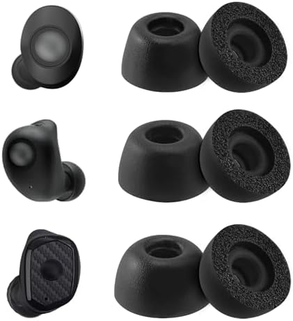 Revolutionary Comfort Foam Ear Tips for Ray-con E25 & E55 PRO Earbuds – Superior Noise Isolation, Secure Fit in 3 Sizes (S/M/L) – Perfect for Fitness Enthusiasts & Everyday Use, Effortless Installation & Maintenance