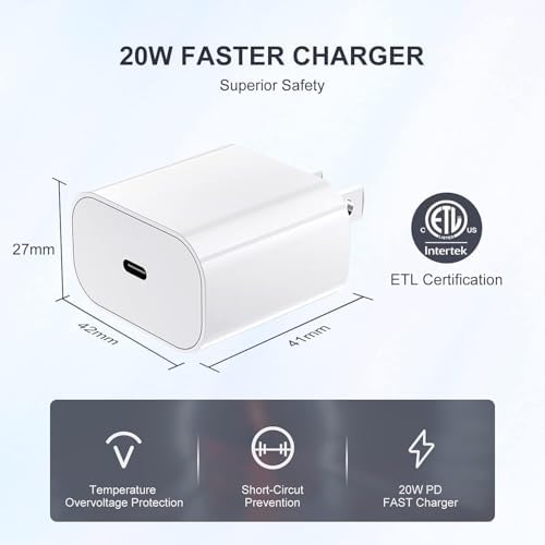 High-Speed i Phone Charging Solution: 10 ft USB C to Lightning Cable with Compact Type C Wall Adapter for Effortless Power Boosting – Perfectly Compatible with i Phone 14 Pro Max, 14 Plus, 14, 13, 12 Mini, 11, XS Max, XR, and i Pad – Durable, Portable, and Ideal for Active Lifestyles