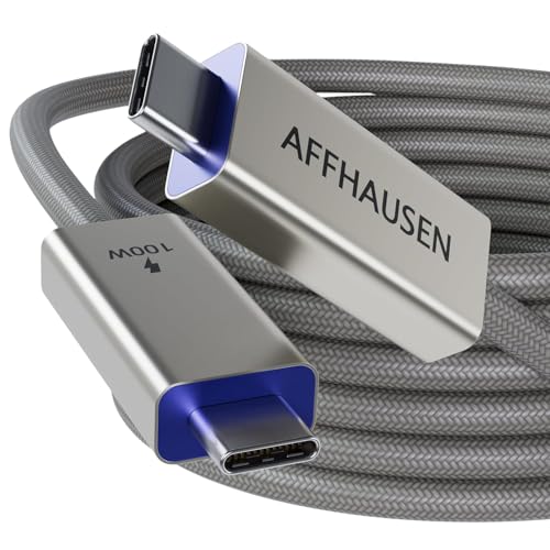 Premium 6.5 FT USB C to USB C Fast Charging Cable – 100 W Power Delivery & 480 Mbps Data Transfer, Braided Aluminum Design for Ultimate Durability – Universal Compatibility with i Phone 16, Mac Book Pro, i Pad Pro & More – Efficient Charging & Seamless Connectivity