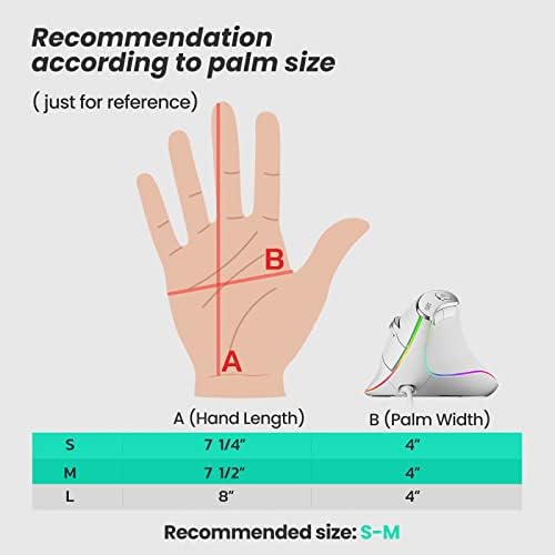 Nulea M504 Ergonomic Wired Vertical Mouse with 4 Adjustable DPI Settings and 11 RGB Lighting Modes – Ultimate Comfort and Precision for Laptop, PC, Desktop, and Mac Users