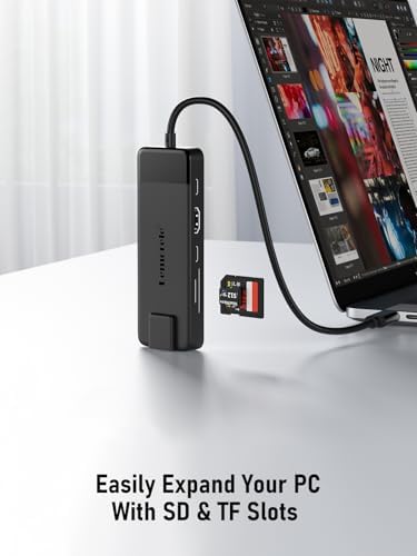 Lemorele 10-in-1 USB C Hub Adapter for Mac Book Pro & Air – Ultimate Multiport Solution with 4 K HDMI, Gigabit Ethernet, 100 W Power Delivery & Fast USB 3.0 Transfer – Perfect for Windows, i Pad & More – Unmatched Connectivity & Speed for Professionals