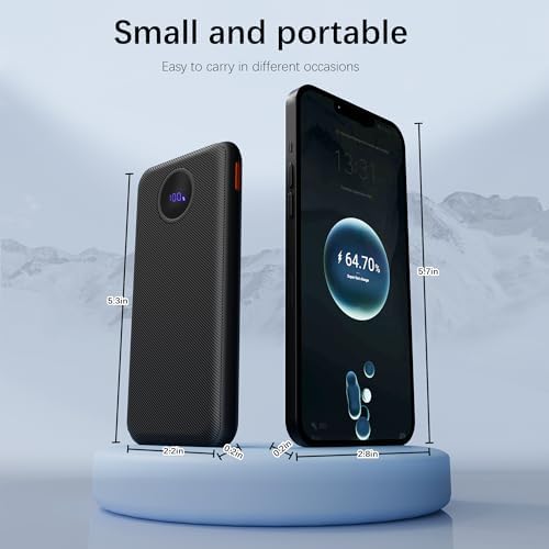 Versatile 10,000 m Ah Portable Power Bank with Integrated Cables – Ultra-Fast Charging for i Phone, Samsung Galaxy, Google Pixel, LG, and More – Compact, Travel-Friendly Design with LED Display – Multi-Device Support with Dual Inputs and 4 Outputs for Ultimate Convenience – Enhanced Safety Features for Secure Charging on the Go