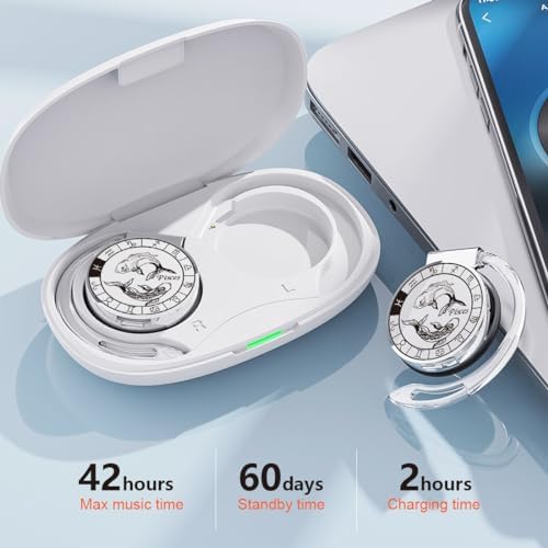Discover the Ultimate Bluetooth V5.3 On-Ear Headphones for Active Lifestyles – Innovative Open Ear Design with Secure Earhooks, Featuring Advanced Noise Cancelling Technology and Extended Battery Life – Perfect Gift for Virgo Constellation Lovers and Music Aficionados – Enjoy Immersive Sound Quality Anywhere You Go