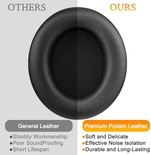 Elevate Your Audio Experience with SOULWIT Deep Brown Replacement Earpads for Beats Studio Pro Wireless Headphones – Luxurious Protein Leather Cushions with Advanced Noise Isolation Foam for Unmatched Comfort and Enhanced Sound Quality