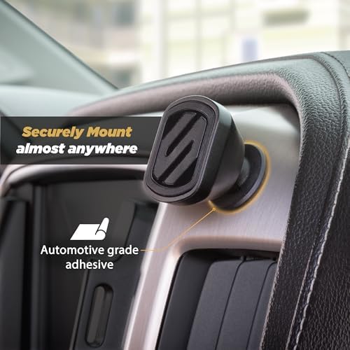 Scosche Magic Mount Select Dual Pack – Premium Magnetic Car Phone Holder for i Phone & Android – Secure 360° Adjustable Mount for Hands-Free Driving – Ideal for Dash & Window Use – Durable Design for Enhanced Compatibility & Safety