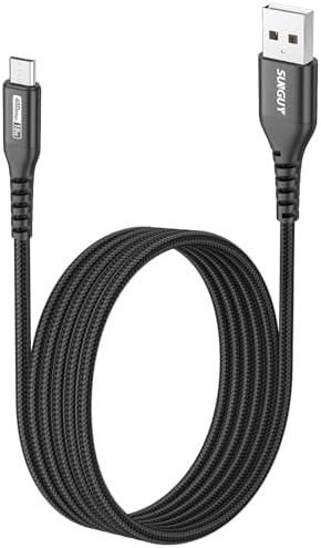 Ultra-Durable 10 FT Micro USB Cable 3-Pack – Fast 18 W Charging & Data Sync for Samsung Galaxy, Android Devices & PS4 – Premium Nylon Braided for Enhanced Flexibility & Strength – Perfect for Home & Office Use