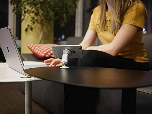 Revolutionary Dual Magnetic Phone and Tablet Holder in Matte Black – Ultimate Hands-Free Mount for Safe Driving and Workstations with Adjustable Viewing Angles and Rapid Compatibility