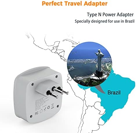 Ultimate TESSAN Type G UK Travel Plug Adapter with Dual USB Fast Charger Ports – Compact US to UK Power Converter for Effortless Global Connectivity in Scotland, London, Ireland, Kenya, Dubai & Qatar