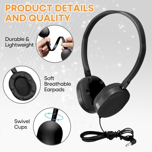 Bulk Headphones for Kids 12 Pack – Premium Wired Earphones with Superior HD Sound Quality for Classroom Learning and Play, Mixed Colors for Inclusive Use, Compatible with 3.5 mm Devices – Essential Audio Gear for Educational Environments