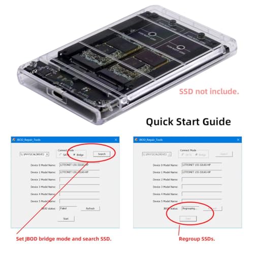 Chenyang Dual Function MSATA SSD JBOD Adapter with USB C 2.5″ Hard Drive Enclosure – Unmatched Speed and Versatility for Enhanced Storage Solutions