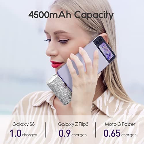 Ultra-Compact 4500 m Ah i WALK USB C Portable Charger – Stylish Pink Power Bank for i Phone 16/15 & Samsung Galaxy S25/S24/S23 Ultra – Fast Charging, Sleek Design for On-the-Go Convenience