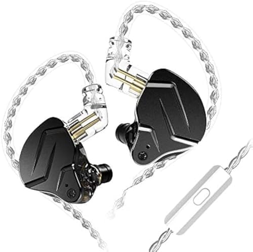 KZ ZSN Pro Hybrid In-Ear Earbud Headphones – High-Fidelity Audio with Dynamic Driver & Balanced Armature, Stylish Metal Faceplate, Detachable Cable for Custom Connectivity – Perfect for i Phone & Android Use, Ideal for Fitness & Everyday Listening (Blue, No Mic)