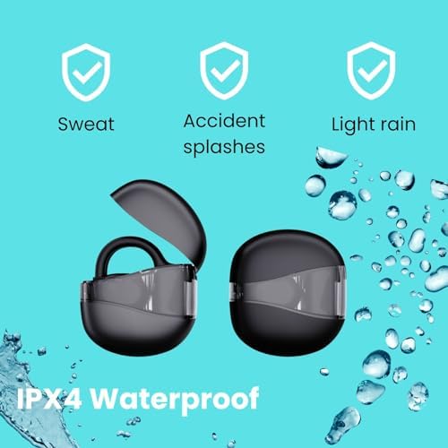 Discover the MOOR Beige Open Wave Wireless Earbuds: Premium Bluetooth 5.3 Headphones with 40-Hour Playtime, Enhanced ENC Noise Cancelling, and 16.2 mm Dynamic Drivers for Immersive Stereo Sound – IPX4 Waterproof Design for Active Lifestyles, Perfect for Commuting and Outdoor Adventures.
