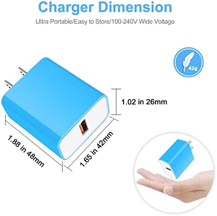 Rapid Charge USB Wall Charger – Quick Charge 3.0 Compact Power Block for i Phone & Samsung Galaxy – High-Speed Charging for Android Devices – Travel-Friendly Design with Safety Features – Universal Compatibility for LG, Moto & More