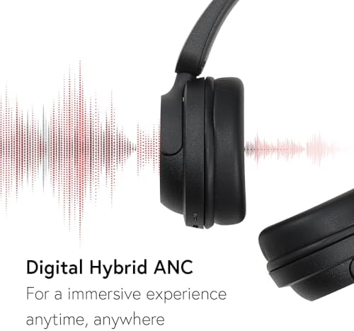 Phiaton Bono Beats Lite Wireless Over-Ear Headphones – Exceptional Active Noise Cancellation for Uninterrupted Listening, Extended Playtime, and Luxurious Comfort for Audiophiles and Professionals