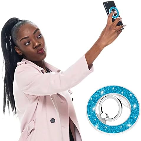Magnetic Phone Ring Holder Stand – Adjustable Finger Grip with Enhanced Stability and Style for i Phone 12-15 Series – Collapsible Kickstand with Superior 80% Magnetic Strength, Sleek Blue Design for Wireless Charging Compatibility – Ultimate Protection and Versatile Angle Adjustment for Seamless Use