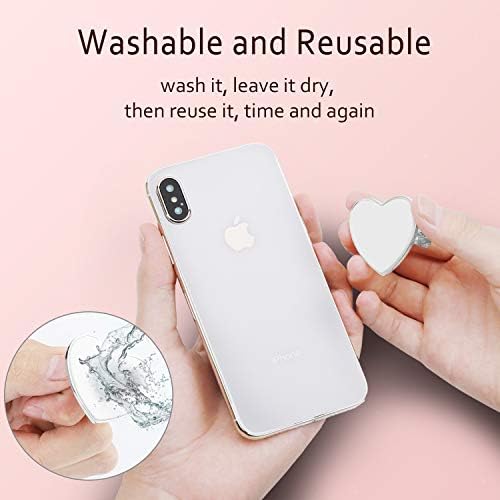 Blingy Heart-Shaped Phone Finger Ring Holder – 360° Rotatable Zinc Alloy Kickstand with Crystals for Secure Grip and Enhanced Style – Washable & Removable Smartphone Accessory for All Devices in Rose Gold