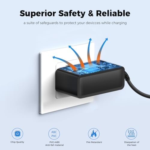 High-Performance 27 W USB-C Charger with Cable for DJI Osmo Action 4, eero 6 Wi-Fi Systems, and Yaber Jump Starters – Reliable, Durable Power Solution for Ultimate Charging Efficiency on the Go